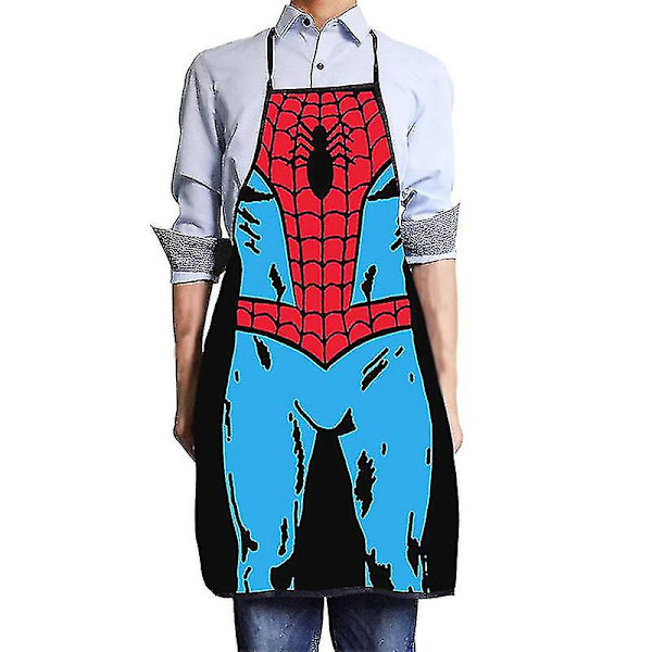 Vuxna Nyhet Print Matlagning Kock Förkläde Fest Middag Bbq Kök Haklapp Klänningar -q spiderman
