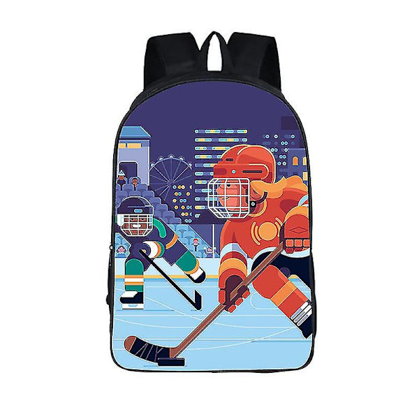 Ishockeyryggsäck Kvinnor Män Baseballspelare Bokväskor För Resor Barn Skolväska Laptop Ryggsäckar Barn Bokväskor Söt present 9