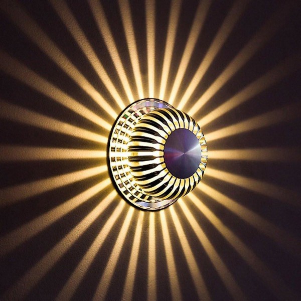 Solros Led Vägglampa Aluminium 3w Ac85-220v Powered Ytinstallation Interiörlampa För Hem Korridor Tak Hotel Deco Blue