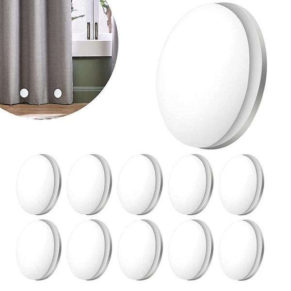 Vorallme 10 st Magnetiska gardinvikter Vattentät Återanvändbar Rostbeständig Kompakt Lätt att applicera Tung Tillräckligt Stark Magnetisk Duschdraperi Vikt Black
