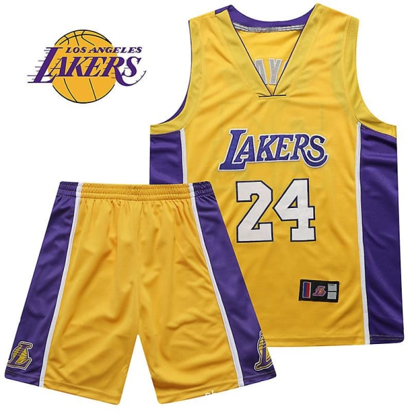 NBA Lakers Kobe Bryant nr 24 specialbaskettröja yellow XS qd bäst