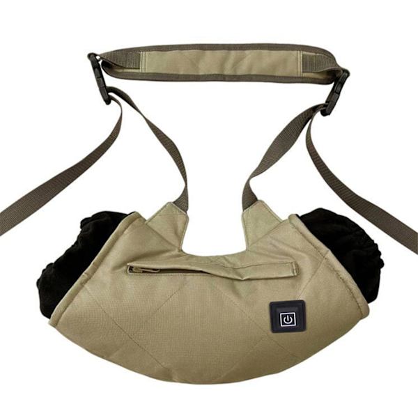 Bärbar Nackhängande USB Elvärmehylsa Utomhus Camping Värmehylsa qd best Khaki