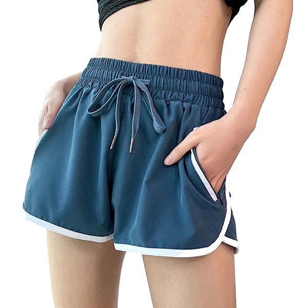 Damshorts med fickor Terry Drawstring Summer qd