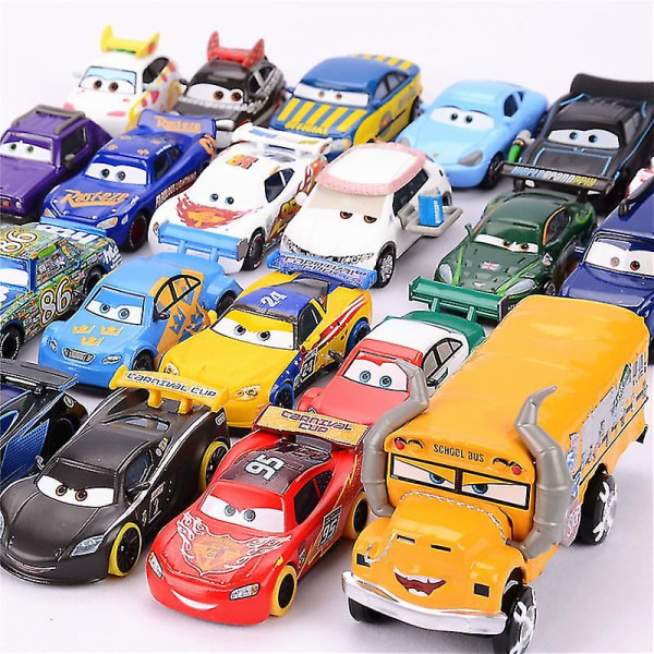 27 stilar Pixar Cars Diecast Metal Sällsynta modeller Billeksak Blixt Mcqueen Jackson Storm Pedagogisk leksaksbil present till pojke 16