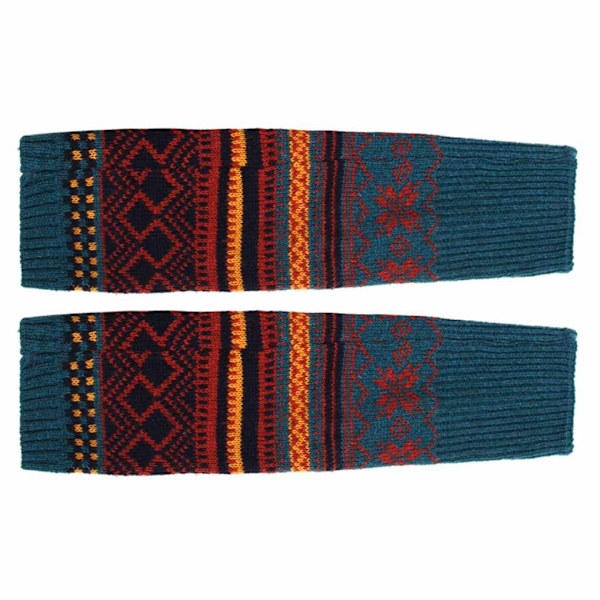Nya mode benvärmare dam vinter kabel sticka virkad stickad qd bäst Blue
