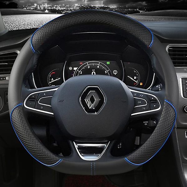 Cover Läder för Renault Scenic Clio Laguna 2 3 4 5 Kangoo Fluence Megane Trafic Talisman Twingo Kaptur D shape blue