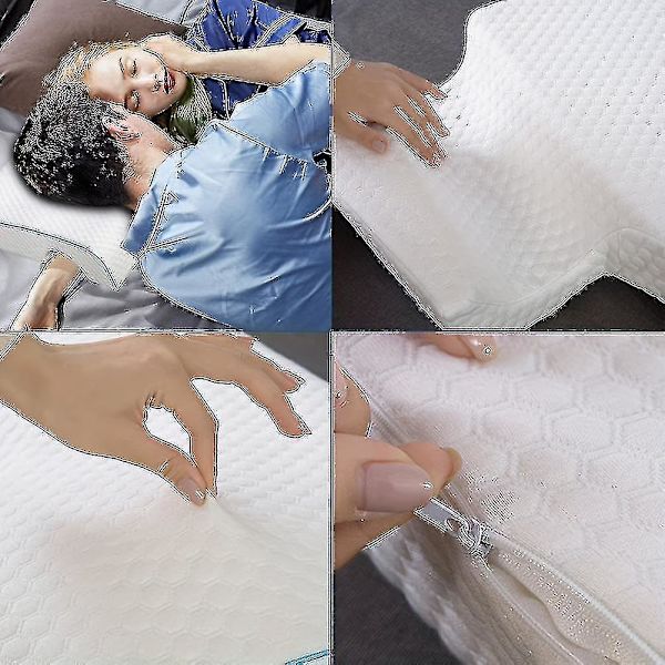 1st välvd kramkudde Med Slow Rebound Memory Foam För Par - Antitryckshandkudde För Right arm