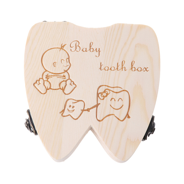 för Creative Baby Tooth Fairy Box för Lost Tooth Pojkar Baby shower & födelsedagspresent Vacker tandhållare Organizer qd bäst