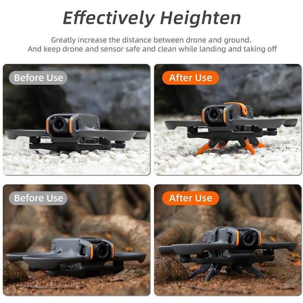 Landningsställ Förhöjda Spider Gears Extensions Support Benskydd Tillbehör för DJI Avata 2 Orange