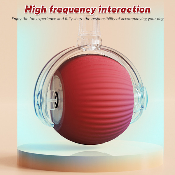 2024 Smart Cat Ball Toys Automatisk Rullande Boll Elektrisk Kattleksak Självstyrande Interaktiv Katt Hund qd Red