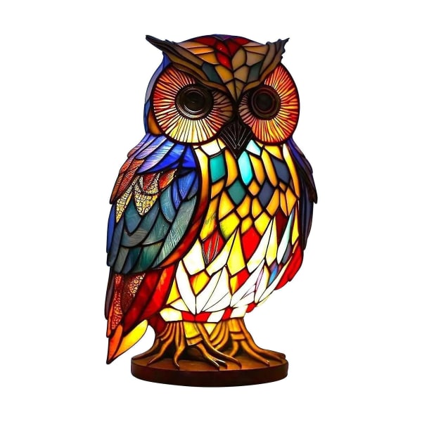 Platt metall bordsskiva dekoration och heminredning Djur bordslampa serie Owl