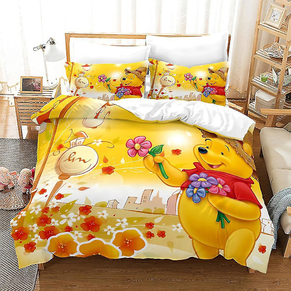 Nalle Puh Tredelad Set Sängkläder qd best D 135*200cm two-piece set