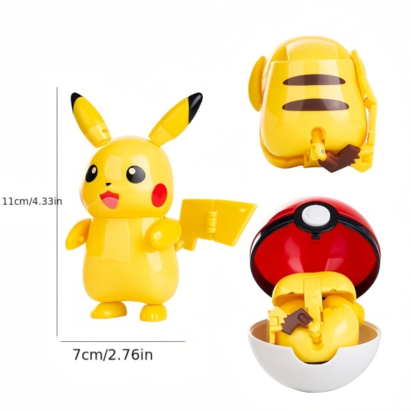 Mewtwo Toy Set Pikachu Charmander Lunala Scroll Action Figure Barnleksaker qd best Charizard + Poke Ball