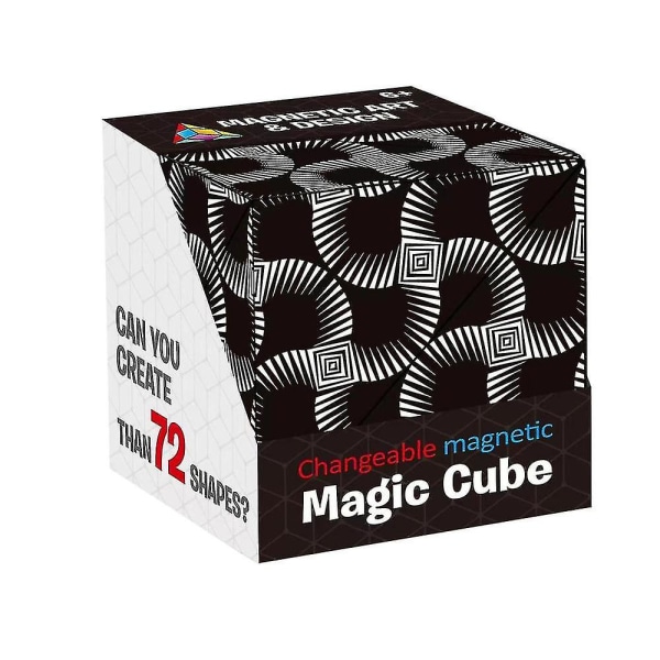 Ny 3d Magic Cube Shashibo Shape Shifting Box Anti Stress Hand Flip Pussel Leksaker Present white