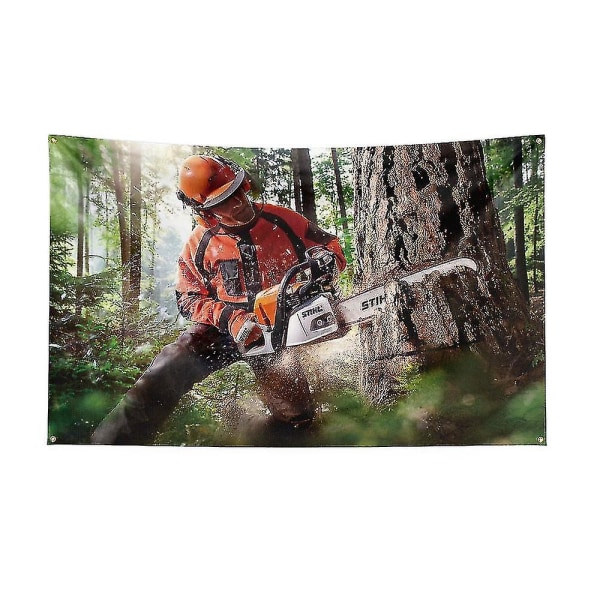 3x5ft Stihl Timbersports Series Flagga Polyester Digital Printing Banner för inredning J0478 120 x 180cm