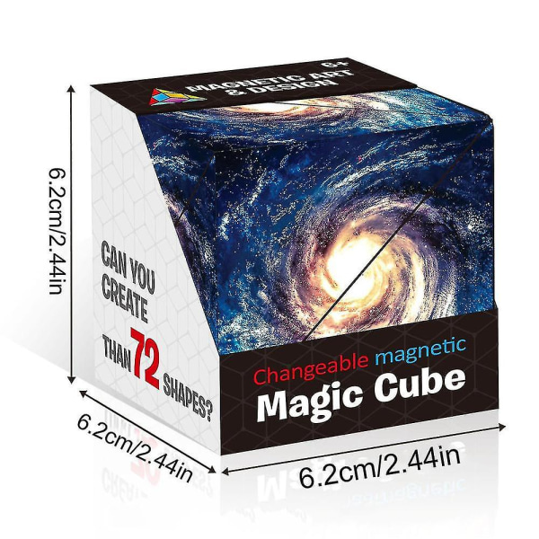 Ny 3d Magic Cube Shashibo Shape Shifting Box Anti Stress Hand Flip Pussel Leksaker Present black