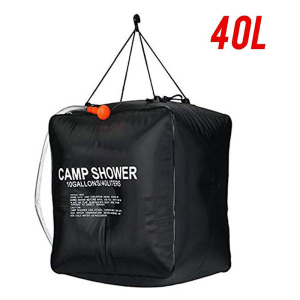 40 liters camping solarduschpåse qd