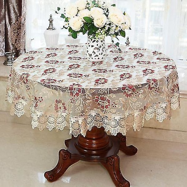 Ny spetsduk Pastoral Rund Duk Matbordsdukar Hem 536 115cm Round