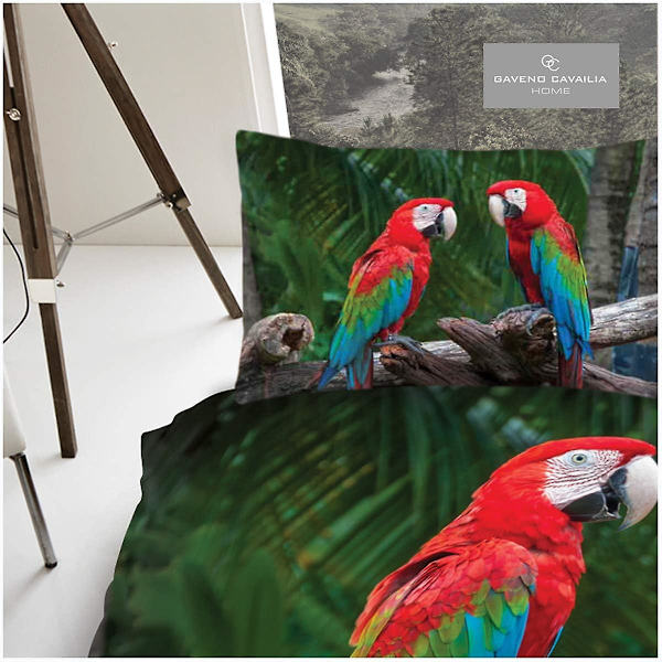 Cover, 3d-sängkläder påslakan, cover med örngott, Bull Dog, 3d Parrot Double
