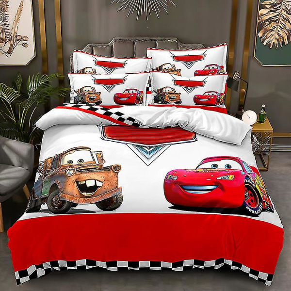 Sty30 3d Printed Cars Lightning Mcqueen 2/3 st Set Cover Quilt Cover Örngott AU single 140x210cm