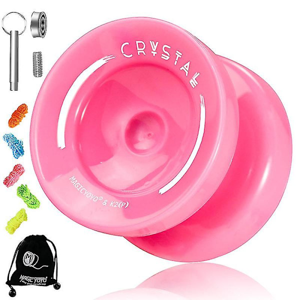 K2 Crystal Yoyo , Dual Purpose Responsive Yo-yo för nybörjare, Ersättningslöst lager för avancerade Pink