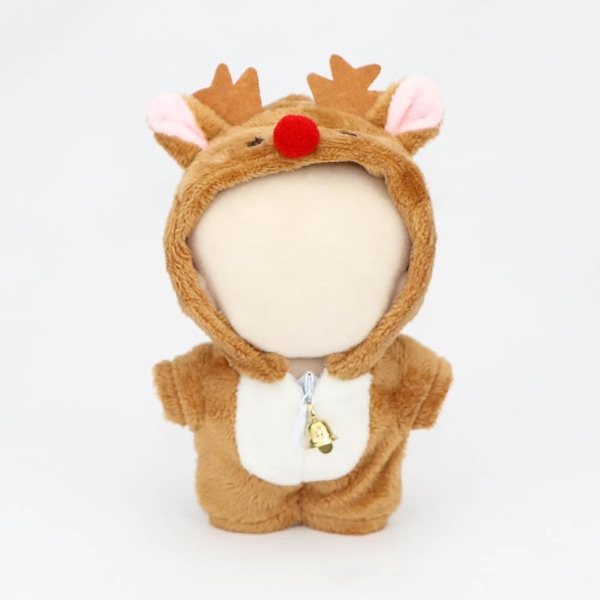 10 cm plysch docka kläder jul rådjur Dinosaur Shark Onesies Brown