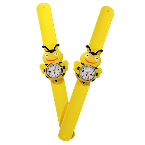2 st Watch(Bee),Vattentät Barnarmbandsur Quartz Movement,3D tecknad design,Digital Watch för 3 år till 11 år flicka Pojke qd