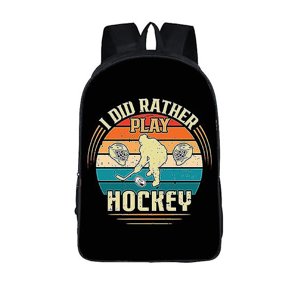 Ishockeyryggsäck Kvinnor Män Baseballspelare Bokväskor För Resor Barn Skolväska Laptop Ryggsäckar Barn Bokväskor Söt present 3