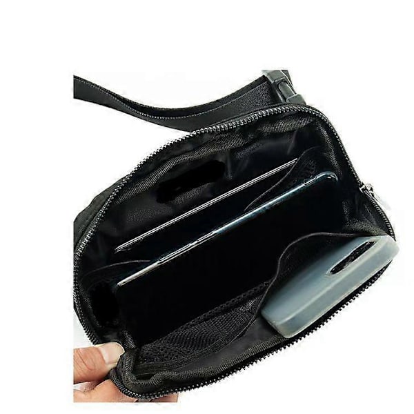 Löparbälte för Kvinnor och Män, Justerbara Remmar och Nyckelringar, Mode Midjepåse, Fanny Pack för Yoga, Vandring och Träning qd