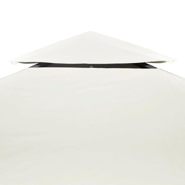 vidaXL Paviljongtak 310 g/m² 3 x 3 m gräddvit qd bäst white