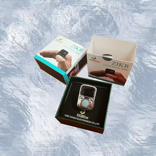 Digital Led Finger Ring Hand Tally Counter Prayer Uppladdningsbara Counters Clicker Blue