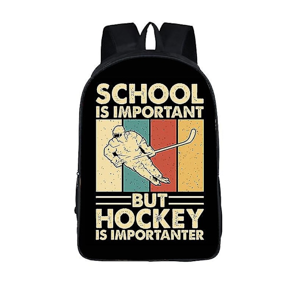 Ishockeyryggsäck Kvinnor Män Baseballspelare Bokväskor För Resor Barn Skolväska Laptop Ryggsäckar Barn Bokväskor Söt present 1