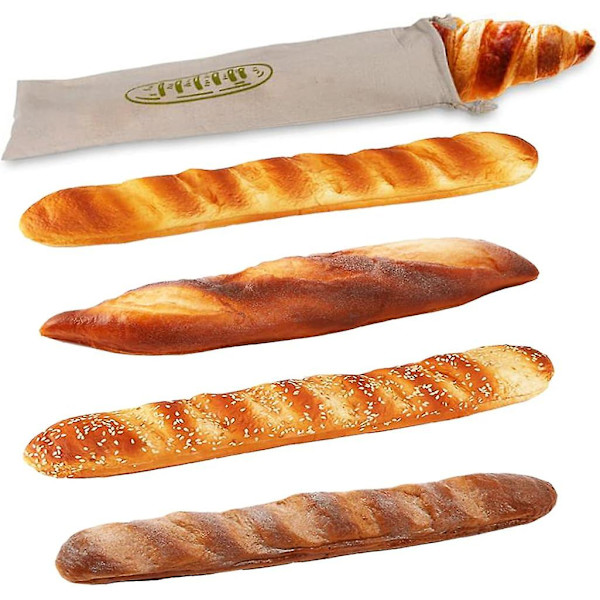 2 st Återanvändbar linnebrödpåse, fransk baguettepåse med dragsko, 100 % bomullsbrödpåse, matförvaring linnepåsegrönröd stil Style 2
