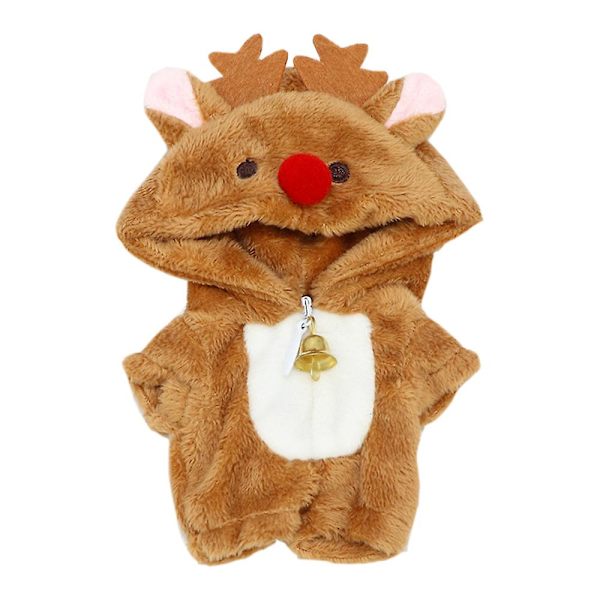 10 cm plysch docka kläder jul rådjur Dinosaur Shark Onesies Brown