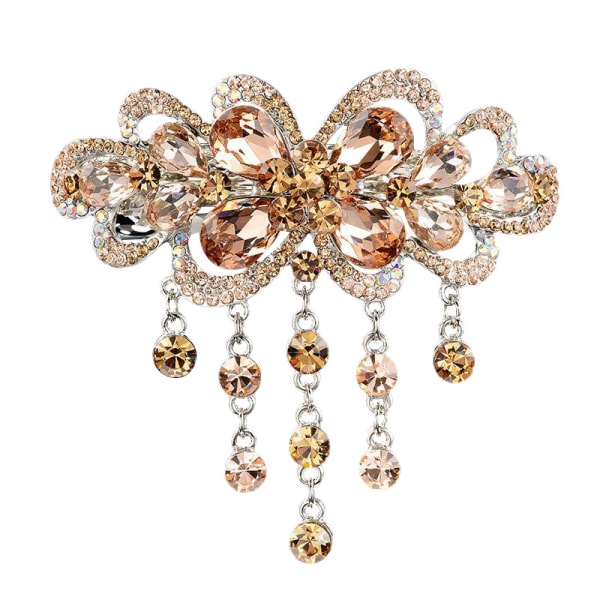 Butterfly Tofs Hårklämma Fjäril Blomma Hårnålar Vintage hårspännen Clip Crystal Rosett Hårklämma Flickor Håraccessoarer för dekoration qd bäst
