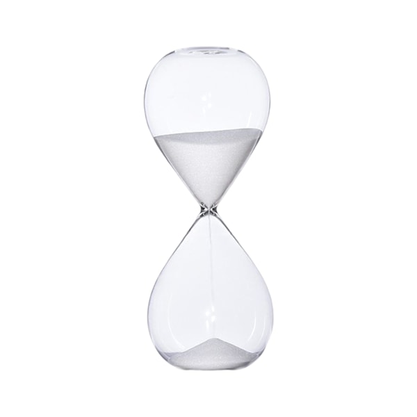 5/30/60 minuter Rund Sand Timer Personlighet Glas Timglas Ornament Nyhet Tidshanteringsverktyg White qd White 60Mins