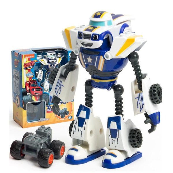 Blaze Monster Machines Anime Figur Tecknad Plast/legering Deformerad Bil Action Figur Modell Barn Leksaker Barn Födelsedagspresenter - Action Figurer qd best red