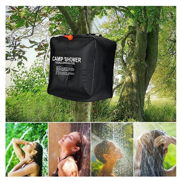 40 liters camping solarduschpåse qd