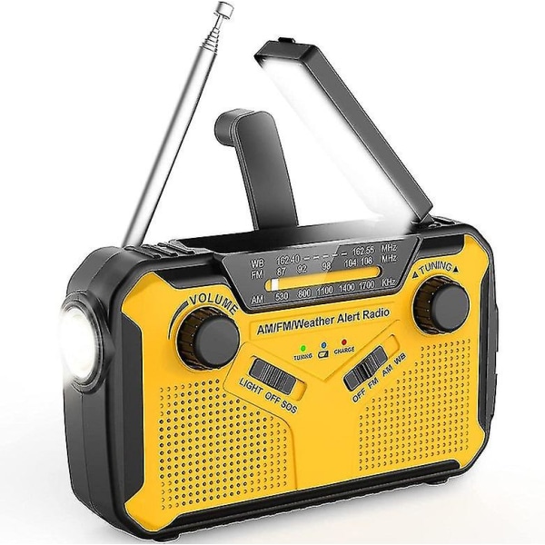 Nödhandvev Radio Solar Dynamo Väderradio Utomhus Nödradio med mobilladdare Jzh53 qd best