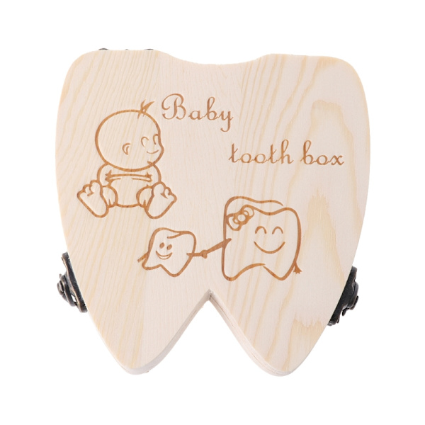 för Creative Baby Tooth Fairy Box för Lost Tooth Pojkar Baby shower & födelsedagspresent Vacker tandhållare Organizer qd bäst