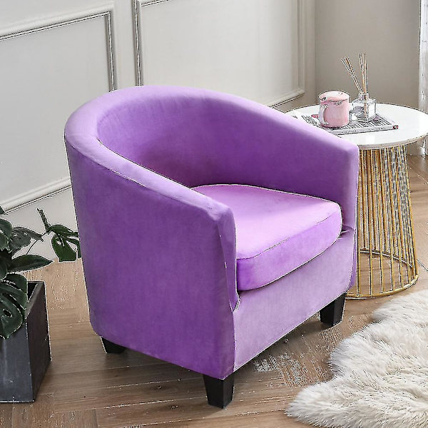 Cover Stol Sofföverdrag Vardagsrum Stol Säte Slipcover Light Purple