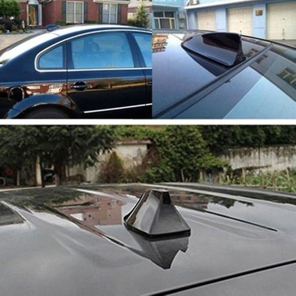 Uppgraderad signal Universal Car Shark Fin Antenn Auto Roof Fm/am Radio Antennbyte Black