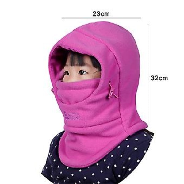 Vintervindtät Hatt för Barn, Unisex Fleece Balaclava, Skidmask med Varm Ansiktsöverdrag för Pojkar och Flickor (Royal Blå) qd