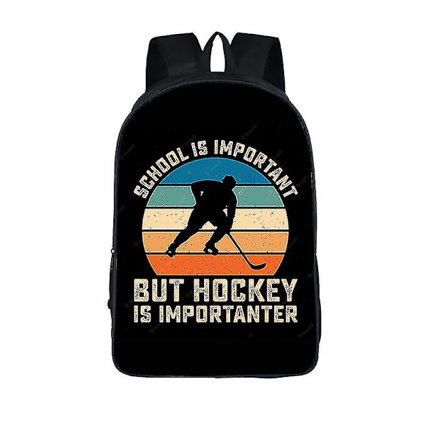 Ishockeyryggsäck Kvinnor Män Baseballspelare Bokväskor För Resor Barn Skolväska Laptop Ryggsäckar Barn Bokväskor Söt present 6