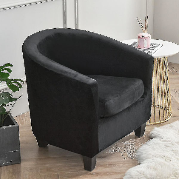 Cover Stol Sofföverdrag Vardagsrum Stol Säte Slipcover Black