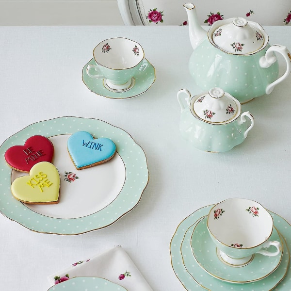 Polka Rose tekopp & fat set