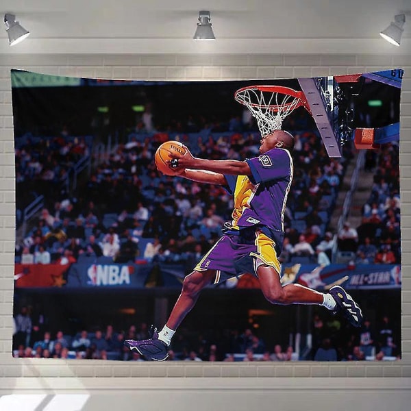 Nba Basketball Hängande duk Jordan James Star Bakgrund Vägg sovsal Renovering Sängdekoration 12 100cm*70cm with light