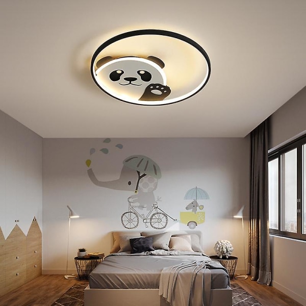 42WCute Panda Energisparande ögonskyddslampa för barnrum, fjärrkontroll LED-taklampa