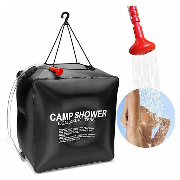40 liters camping solarduschpåse qd