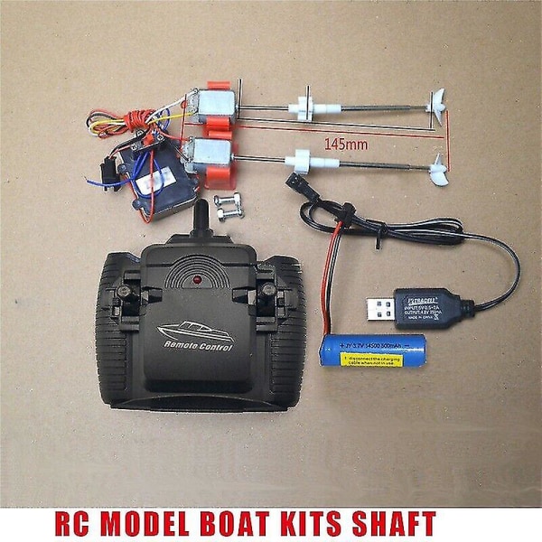 Rc Boat Model Boot Kits Axel+socket+motor+propeller+controller+mottagare Kit Fk-hhny A set